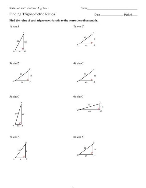 Round <b>answers</b> to the. . Kuta software trigonometry answers